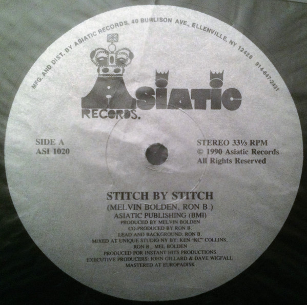 Stitch By Stitch By Ron B And The Step 2 Crew (Vinyl 1990 Asiatic ...